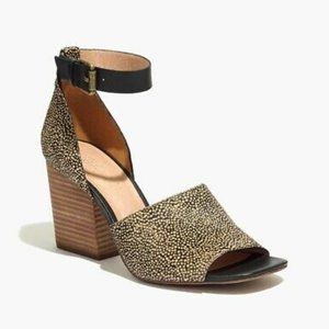 Madewell Alena Ankle Strap Calf Hair Sandal sz 8